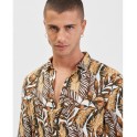 Camisa Gianni Lupo en lino con fantasía afro