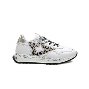Sneakers Cetti C1311 en piel y mesh blanca