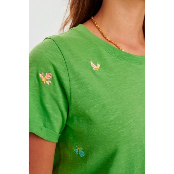 Camiseta Nudelphi con flores bordadas Nümph
